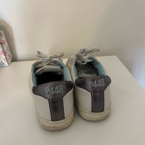 P448 White and Gray Sneakers